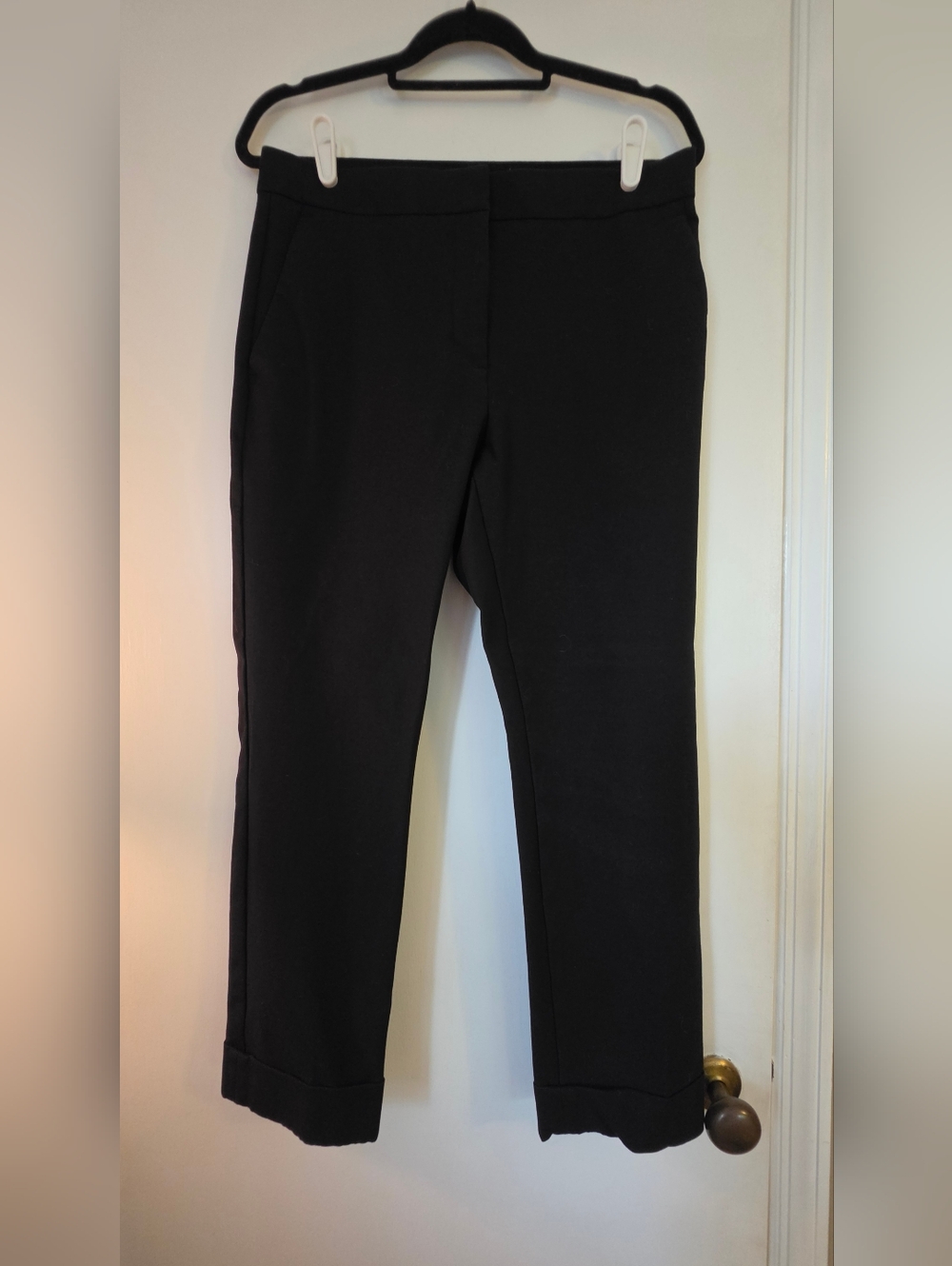 ANN Taylor - Black Straight Leg Dress Pants Cuffed